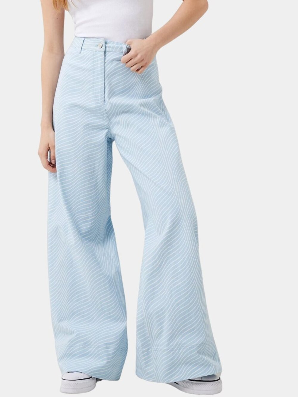 FRENCH CONNECTION Hadley Ateena Twill Trousers, Size 4 US